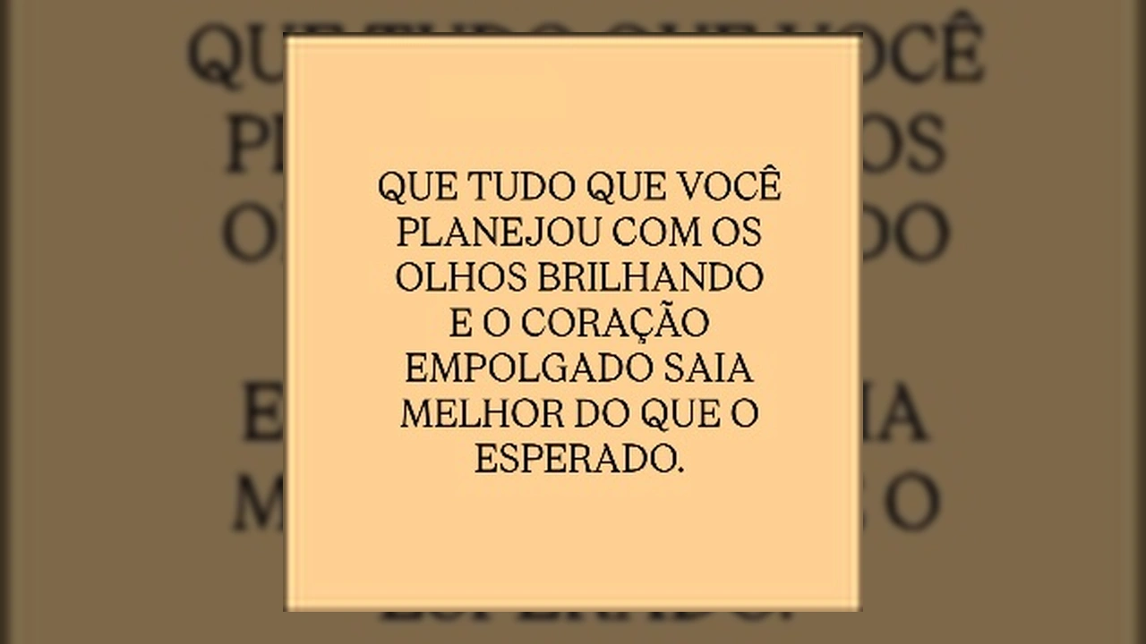 Texto inspirador sobre planejamento e superação de expectativas, compartilhado por Bonita e Feminina no Instagram.