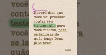 Texto motivacional de Ressaltando Amor incentivando a reflexão sobre o progresso e as bênçãos da vida / Instagram