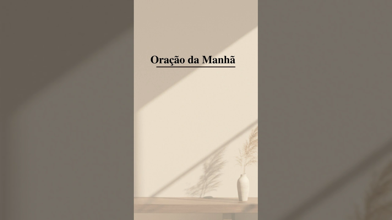 Texto da Oração da Manhã sobre um fundo claro, com destaque para a fé e gratidão. Créditos: Cantinho de Oração / Instagram