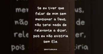 Texto inspirador sobre a fé e a existência, créditos para Escrito de Jesus / Instagram