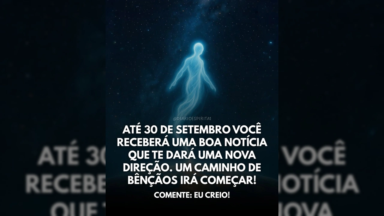 Silhueta azul brilhante em um cenário de céu estrelado, representando a jornada espiritual. Crédito: Instagram @diarioespirita1.