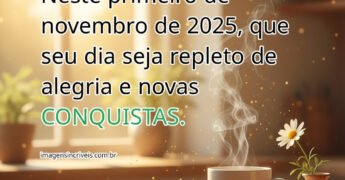 Mensagem de bom dia 01 11 2025 - Bem Vindo Novembro