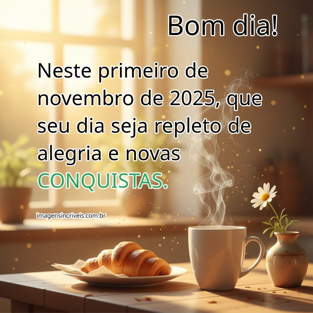 Mensagem de bom dia 01 11 2025 - Bem Vindo Novembro