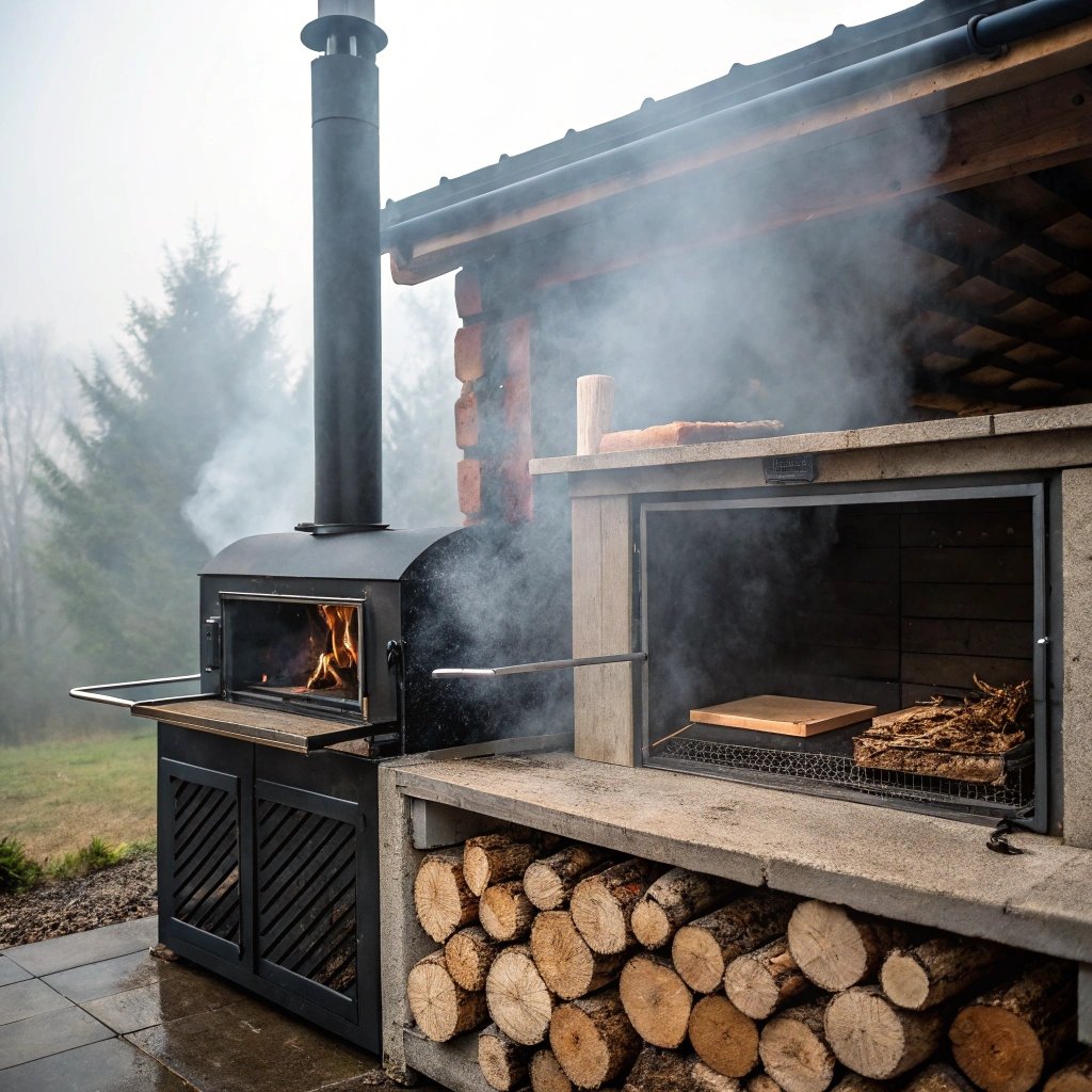 fogao a lenha com forno e churrasqueira