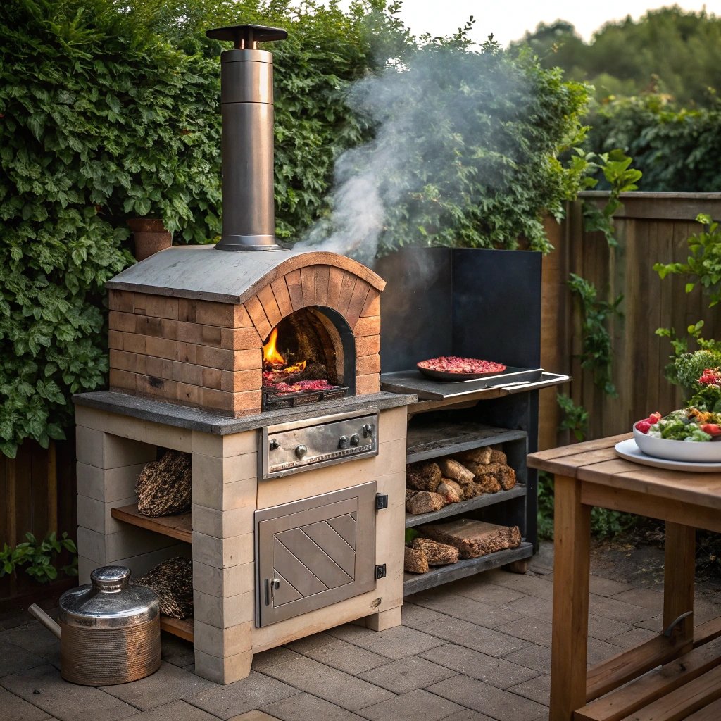 fogao a lenha com forno e churrasqueira