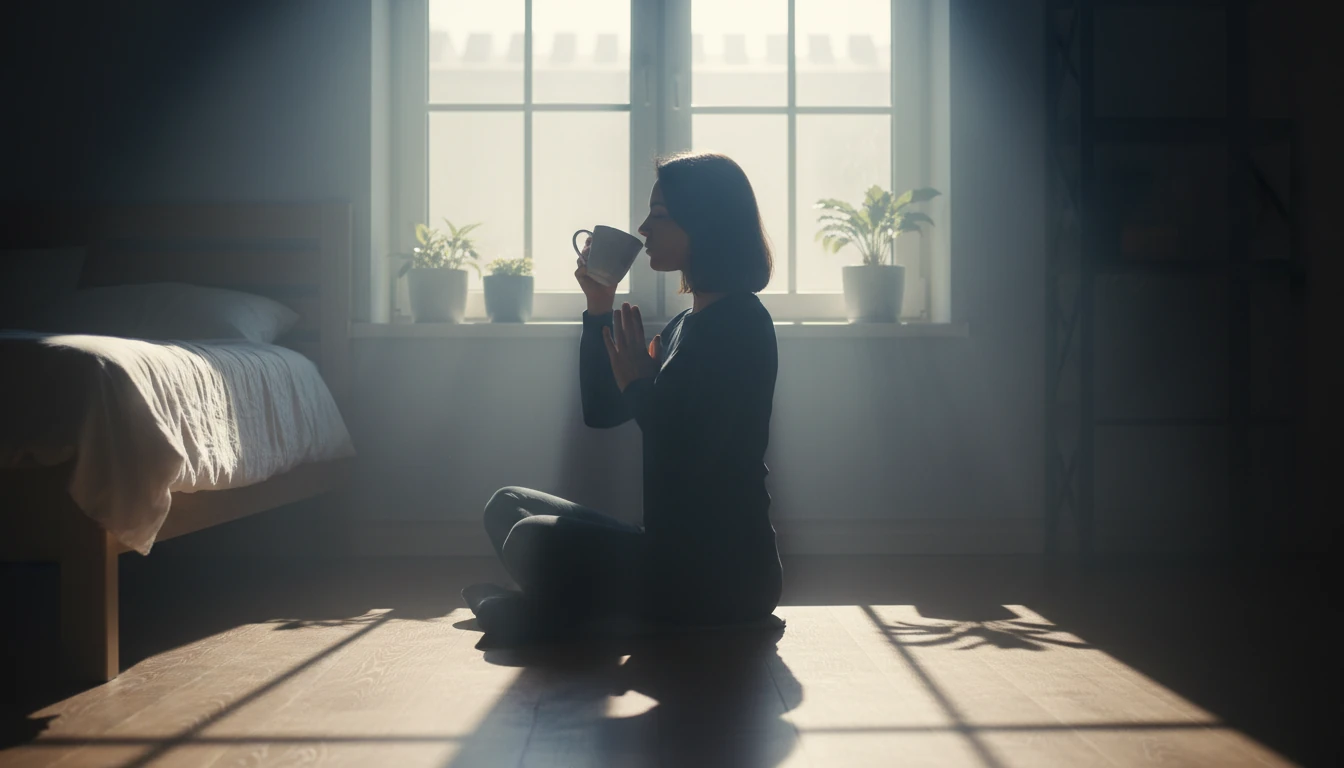 Pessoa orando na janela, luz da manh&atilde;, ora&ccedil;&atilde;o matinal, medita&ccedil;&atilde;o