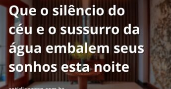Céu noturno estrelado refletindo sobre um lago sereno, evocando sentimentos de paz e tranquilidade para uma noite de descanso profundo.