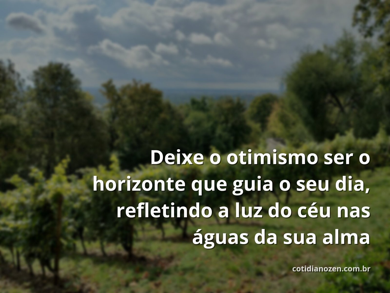 Céu vasto e ensolarado refletido sobre a superfície calma da água, evocando um sentimento de paz, esperança e otimismo.